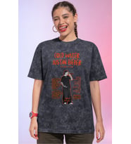 Tasarım Justin Bieber Şarkıcı Baskılı Unisex Oversize Vintage Yıkamalı Tişört