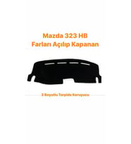 MAZDA 323 HB FARLARI AÇILIP KAPANAN 3 BOYUTLU HALI TORPİDO KORUYUCU