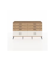 Arges Konsol 2 Raflı 6 Çekmeceli 4 Kapaklı 176x30x99 Çam-Aytaşı/Çam