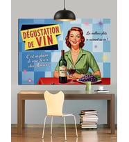 Vintage Şarap Reklam Afişi Dekoratif Kanvas - Mdf Ahşap Tablo