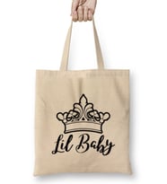 King Lil Baby HIP HOP LOGO MERCH Bez Çanta Uzun Saplı