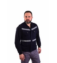 ESER - V Yaka Gabardin Yelek - İş Yeleği - Lacivert