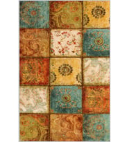Eliana Home Baskılı, Yıkanabilir Kaymaz Taban Salon Halısı LNA1196 100x150 cm (Kahverengi)