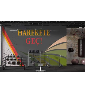 Spor Salonları için Yazılı Duvar Kağıdı