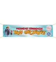 Mezuniyet Pankartı-5- 75x300 cm (Kırmızı)