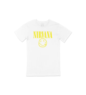 Nirvana Sarı Tasarım Tişört (Beyaz)