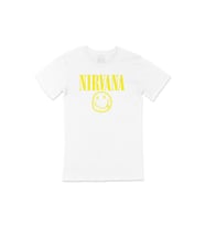 Nirvana Sarı Tasarım Tişört (Beyaz)