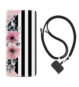 Xiaomi Mi 13 Lite Kılıf Resimli Boyun Askılı İpli Desenli Silikon Flowers 4 1390