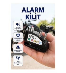 Alarm Disk Kilidi 110 dB Sesli Motosiklet Scooter Bisiklet Güvenlik Kilidi