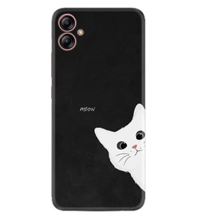 Samsung Galaxy A04E Kılıf Resimli Desenli Silikon Platinium Series Çılgın Kedi 1895