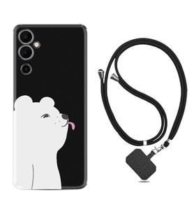 Tecno Pova 4 Kılıf Silikon Boyun Askılı İpli Desenli Silikon Panda Sevimli 1738