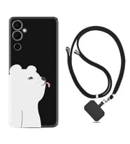 Tecno Pova 4 Kılıf Silikon Boyun Askılı İpli Desenli Silikon Panda Sevimli 1738