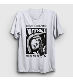 Presmono Unisex Beyaz Inhospitable Müzik Mitski T-Shirt 543440tt