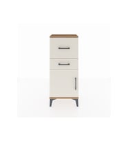 Arges Komodin Tek Raflı 2 Çekmeceli Tek Kapaklı 44x30x106 Çam-Aytaşı
