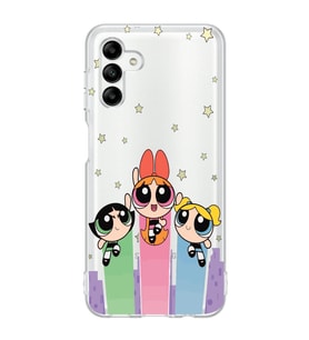Samsung Galaxy A04S Uyumlu Powerpuff Girls Desenli Şeffaf Telefon Kılıfı