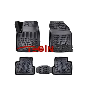 Jeep Cherokee KL 2014-2019 3D Havuzlu Paspas Siyah