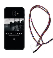 Samsung J6 Plus J7 Prime J7 Pro M20 Kılıf Boyun Asklı Rasta Silikon New York 1612