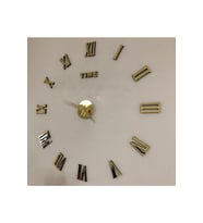 Eha Lazer Altın 3d Pleksi Roma Saat 60x90 Cm 60 x 90 Modern (Gold)