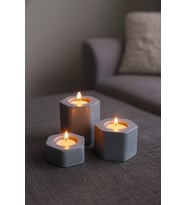 DEKORATİF TEALİGHT MUMLUK (Gri)