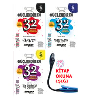 Ankara Yayıncılık 5 Sınıf Türkçe-Matematik-Fen Güçlendiren 32 Haftalık Denemeler FULL Set + Kitap Okuma Işığı Hediye (Çok Renkli)