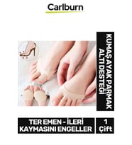 Ter Emen İleri Kaymasını Engeller Yumuşak Pamuklu Kumaş Ayak Parmak Altı Desteği - 1 Çift