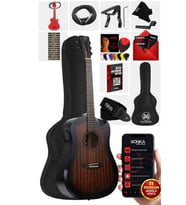 Maxword Luxury HCR-560BRW-EQ Half Cutaway Elektro Akustik Gitar Seti