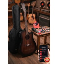 Maxword Luxury HCR-560BRW-EQ Half Cutaway Elektro Akustik Gitar Seti