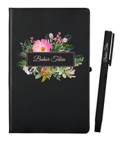 Kişiye Özel Sevgiliye Hediye Siyah Defter ve Roller Kalem Hediye Seti