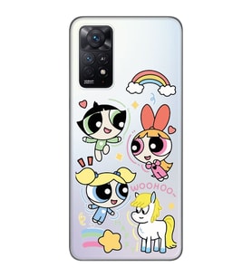 Redmi Note 11 Pro Uyumlu Powerpuff Girls Desenli Şeffaf Telefon Kılıfı