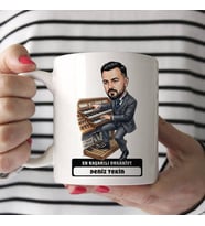 Organist Müzisyen Erkek Karikatürlü Kupa Bardak