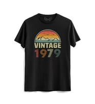 Vintage 1979 Eskitme Siyah Tshirt
