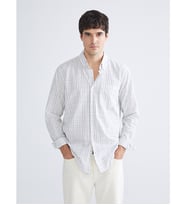 LCWAIKIKI Classic Bej Regular Fit Uzun Kollu Ekose Poplin Erkek Gömlek
