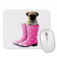 Botlu Pug Botlu Köpek Mouse Pad