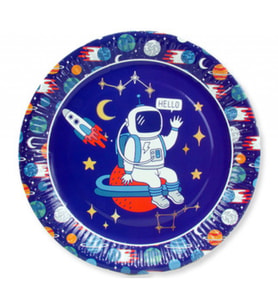 Tabak astronot uzay karton 23 cm pk:8-