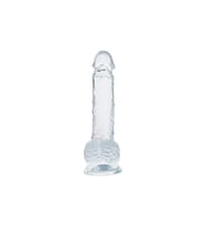 Realistik Şeffaf Dildo Yapay Penis (Uzunluk : 24cm Kalınlık : 3.8cm 245Gr) - Kayganlaştırıcı Hediye