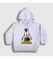 Presmono Unisex Çocuk Beyaz Cover Pubg Kapüşonlu Sweatshirt 30240tt (Beyaz)