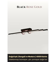 Cosmo Rose Gold LED Tavan Avize – Kumandalı Dim Edilebilir – Aşağı Işık