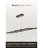 Cosmo Rose Gold LED Tavan Avize – Kumandalı Dim Edilebilir – Aşağı Işık