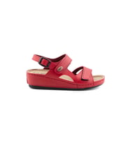 ComfortOrtho Rahat 1818 – Ortopedik Vegan Deri Kadın Sandalet (Kırmızı)