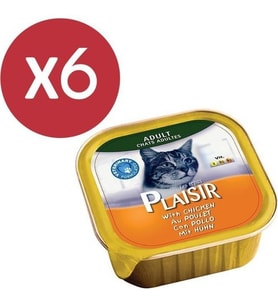 Plaisir Pate Tavuklu Kedi Konservesi 6X100 gr