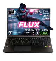 GameRaider FLUX GR16 AMD Ryzen 9-8940HX 16GB DDR5 1TB SSD RTX 5060 8GB 115W 16 inç 2.5K QHD+ 180Hz W11 Home Gaming Laptop