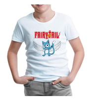 Fairy Tail - Happy Beyaz Çocuk Tshirt