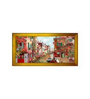 Manzara Temalı Kanvas Tablo 50 x 70 cm Gold Çerçeve