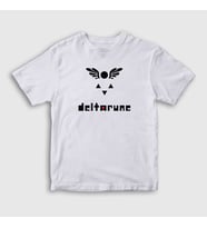Presmono Unisex Çocuk Beyaz Logo Deltarune Oyun Undertale T-Shirt 435967tt (Beyaz)