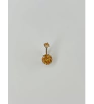 Turuncu Taşlı Göbek Piercing - Pg0016