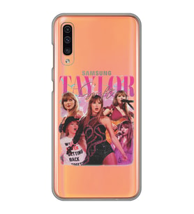 Samsung Galaxy A30S/A50/A50S Uyumlu Taylor Swift Desenli Şeffaf Telefon Kılıfı