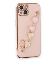 Mey İthalat® iPhone 14 Kılıf Esila Silikon - Pudra
