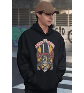 Guns N' Roses Rock Metal Baskılı Unisex Oversize Müzik Grubu Hoodie