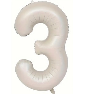 Beysüs Krem Rengi 3 Rakam Folyo Balon 80 cm