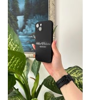 Kabartmalı Parlak Tarihli Çift İsimli Iphone Telefon Kılıfı
